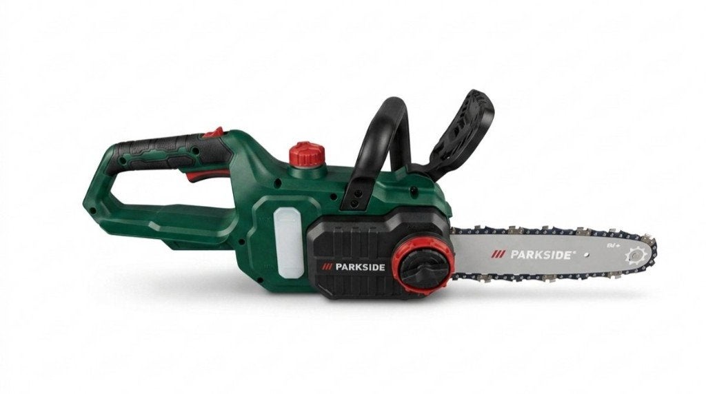 parkside kettingzaag  accu 20 volt, Tuin en Terras, Ophalen, Gebruikt, Accu, PARKSIDE