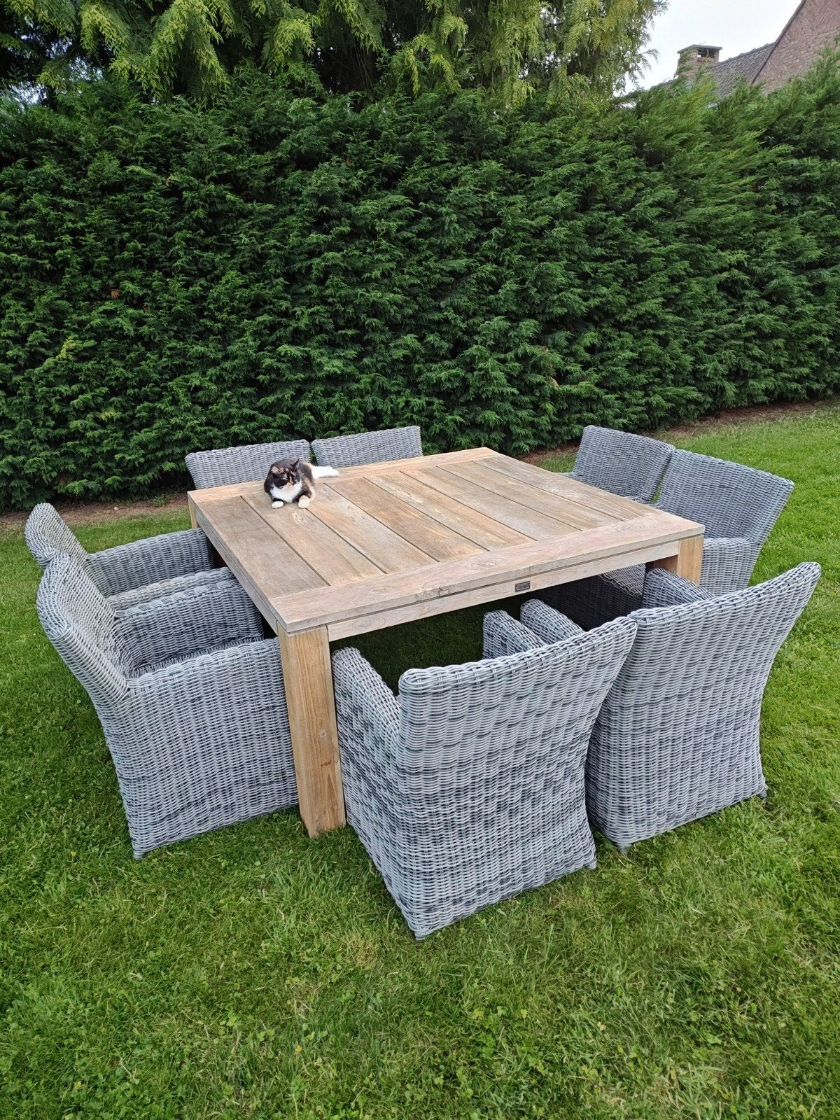 Ensemble de jardin Bristol, Tuin en Terras, Tuinsets en Loungesets, Ophalen, Gebruikt, Teakhout, 8 zitplaatsen