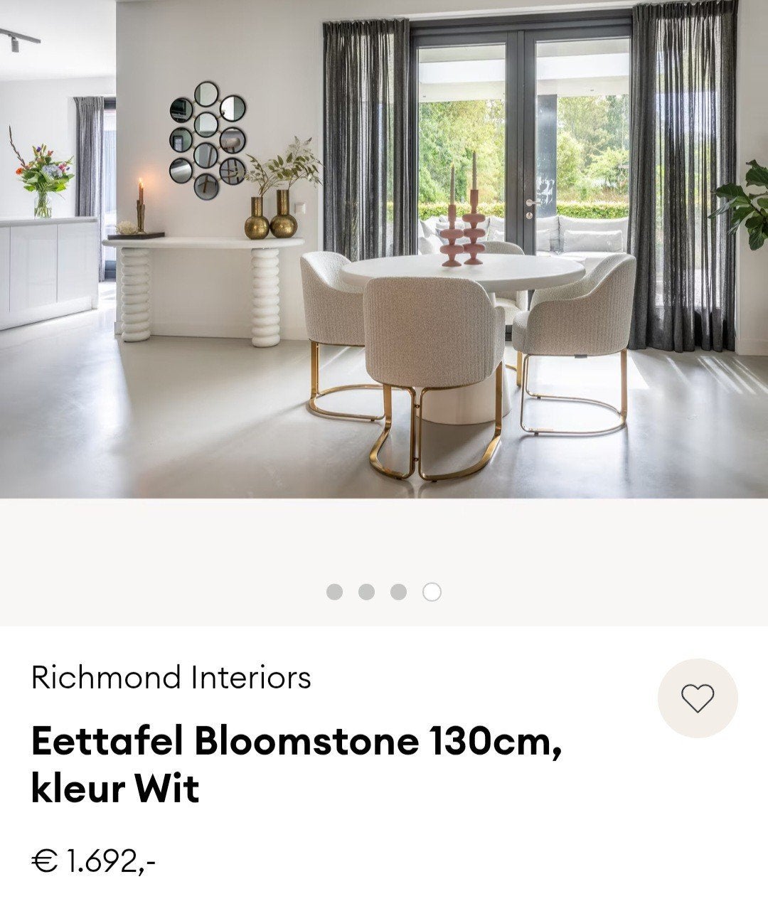 eettafel en salontafel Richmond, Huis en Inrichting, Ophalen, Nieuw