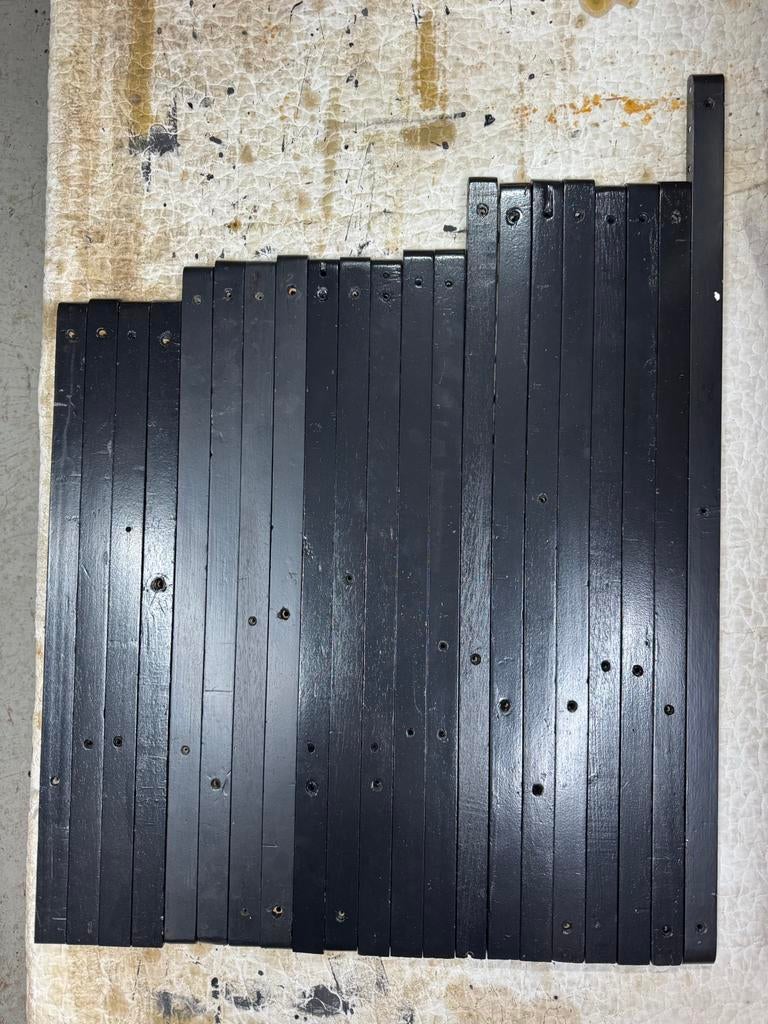 Zwarte wandlatten voor Poul Cadovius Royal wandsysteem, Antiek en Kunst, Curiosa en Brocante, Ophalen of Verzenden