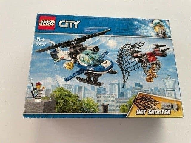 lego city - helikopter met drone - 60207, City, Lego, Ensemble complet, Comme neuf