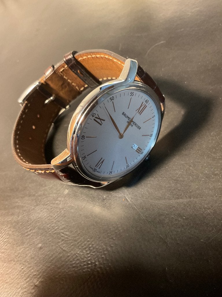 Baume mercier Classima bijna nieuw, Montre-bracelet, Autres marques, Enlèvement ou Envoi, Cuir