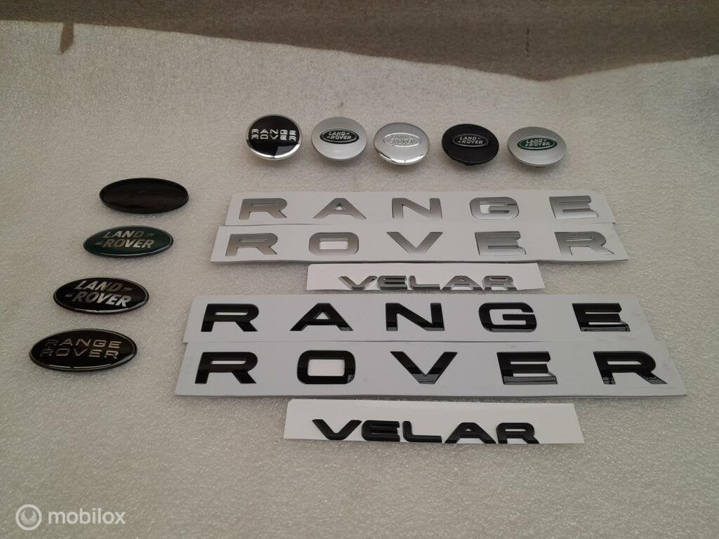 Logo Land Rover Range Rover Velar Motorkap Letters Embleem, Land Rover, Ophalen of Verzenden, Gebruikt, Land Rover