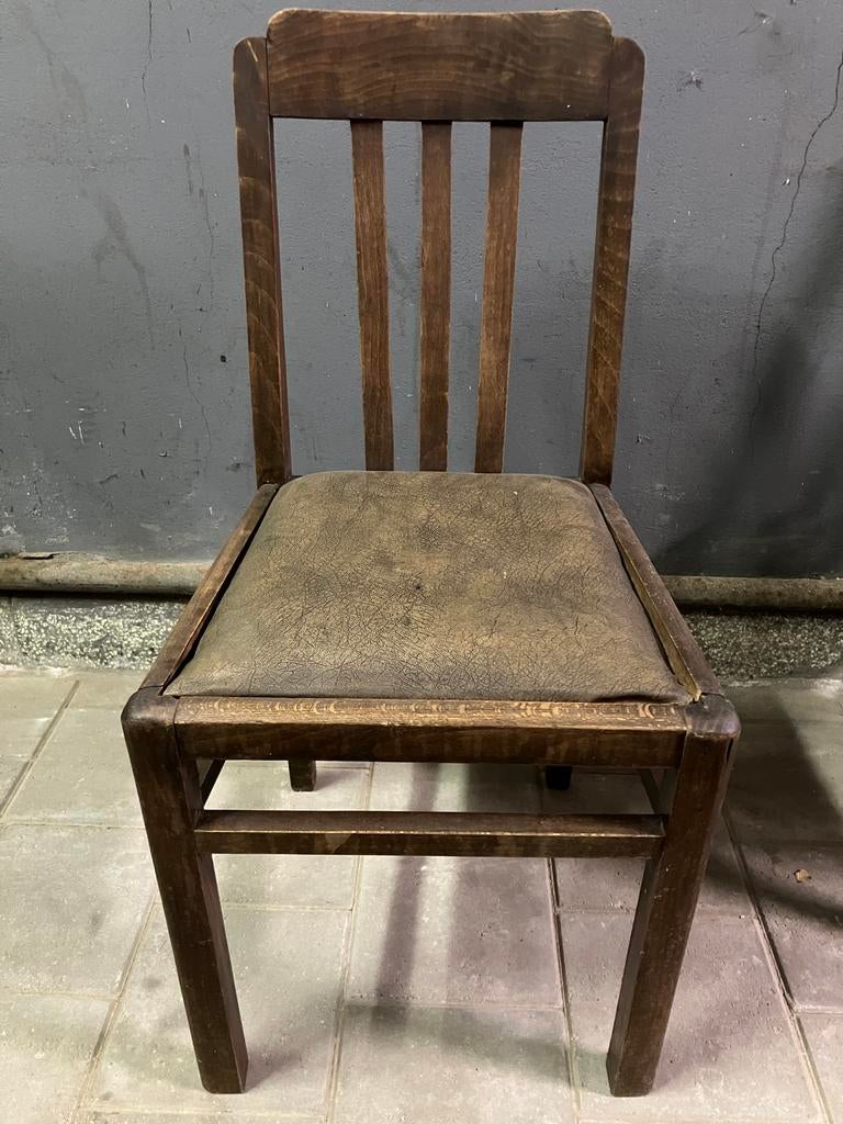 4 stevige oude stoelen, Antiek en Kunst, Ophalen