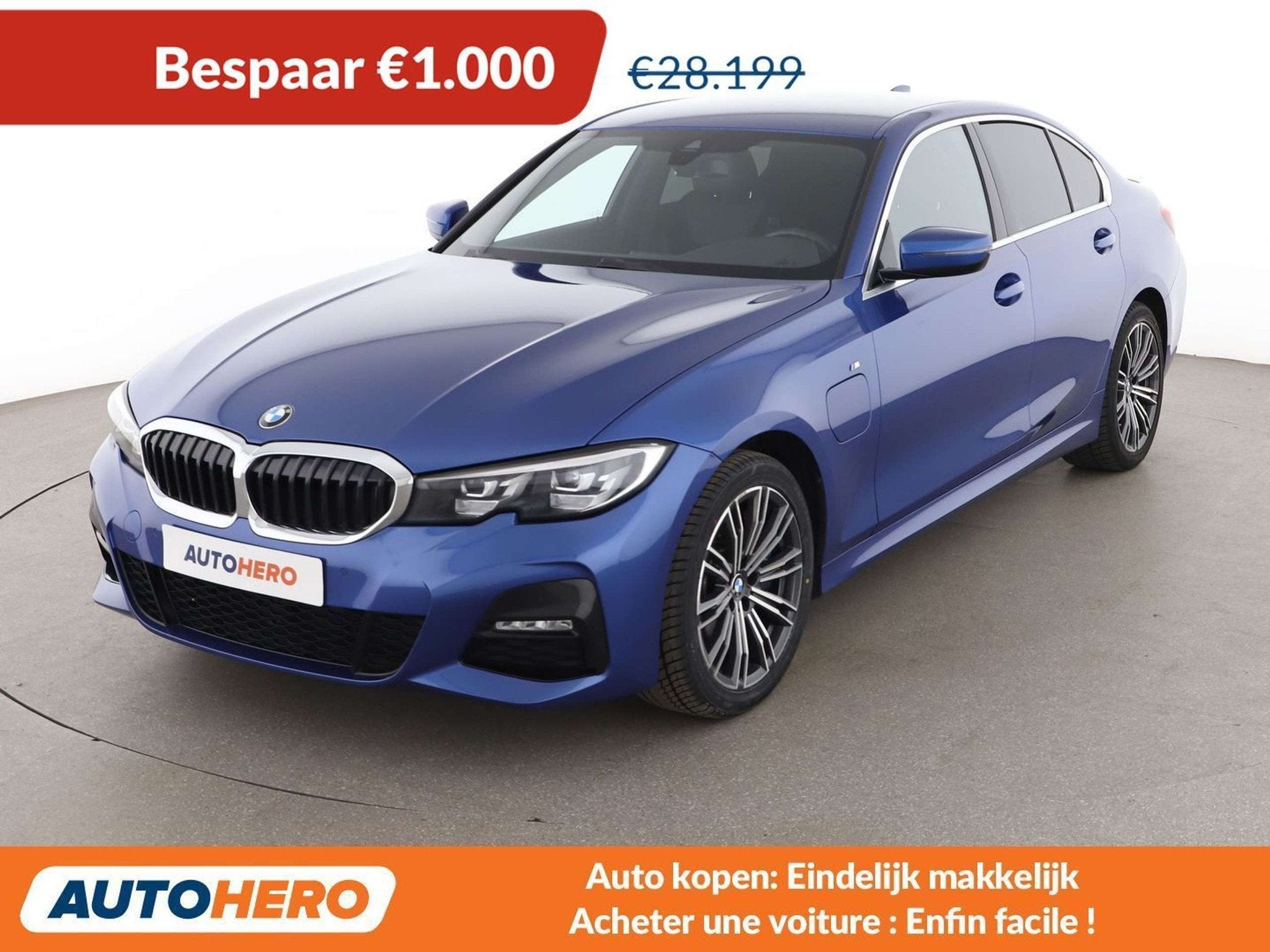 BMW 3 Serie 330 330e M Sport (bj 2020, automaat), Automaat, Achterwielaandrijving, Blauw, Lichtsensor