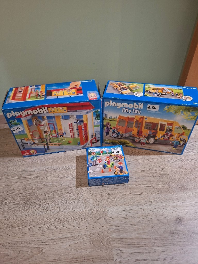 Setje playmobil school, Ophalen, Gebruikt, Complete set