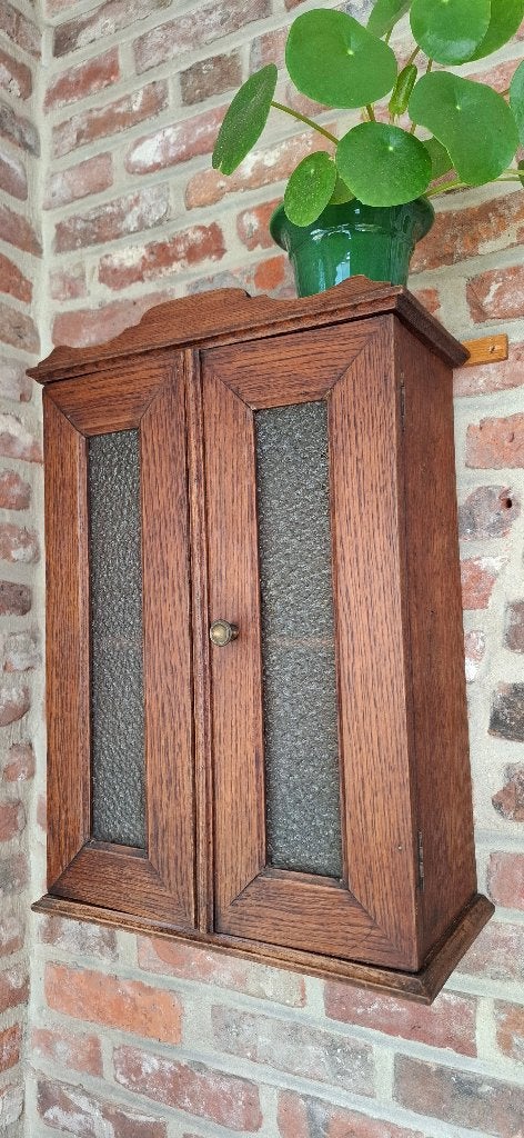 Armoire murale ancienne en chêne - armoire à pharmacie, Enlèvement ou Envoi