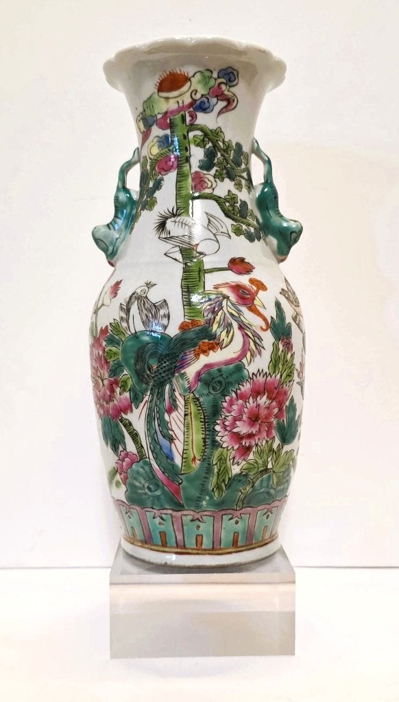Vase en porcelaine chinoise, Famille Verte., Enlèvement ou Envoi