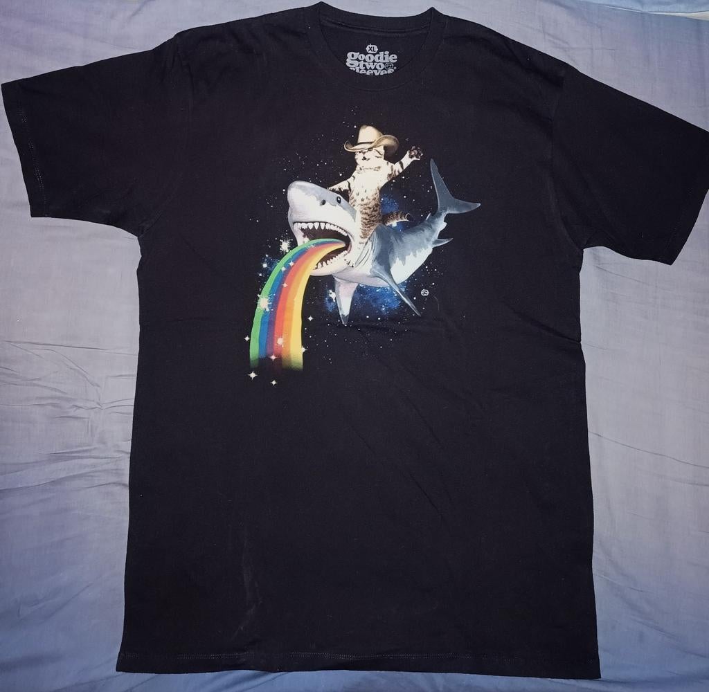 T-shirt XL fantasy Shark & Cat, Ophalen of Verzenden