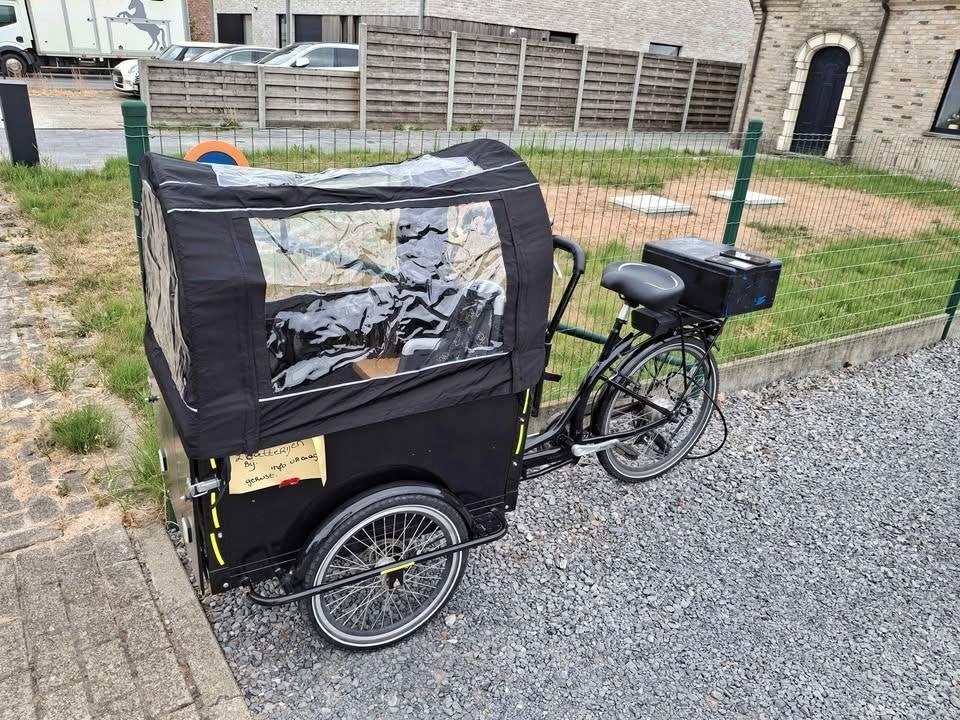 Elektrische  bakfiets  met extra batterij, Fietsen en Brommers, Fietsen | Bakfietsen, Ophalen, Gebruikt, Schijfrem, Elektrisch