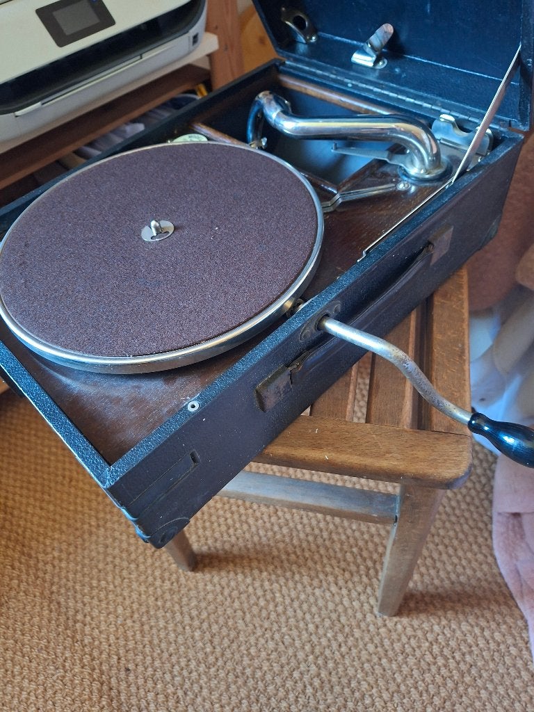 tourne disque ancien et disques, TV, Hi-fi & Vidéo, Enlèvement ou Envoi, Comme neuf, Tourne-disque, Autres marques