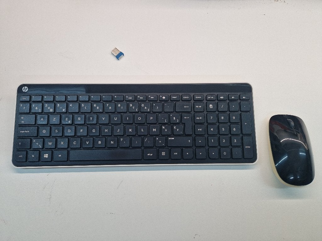 draadloos toetsenbord + muis HP, Computers en Software, Toetsenborden, Gebruikt, Azerty, Ophalen of Verzenden, Draadloos