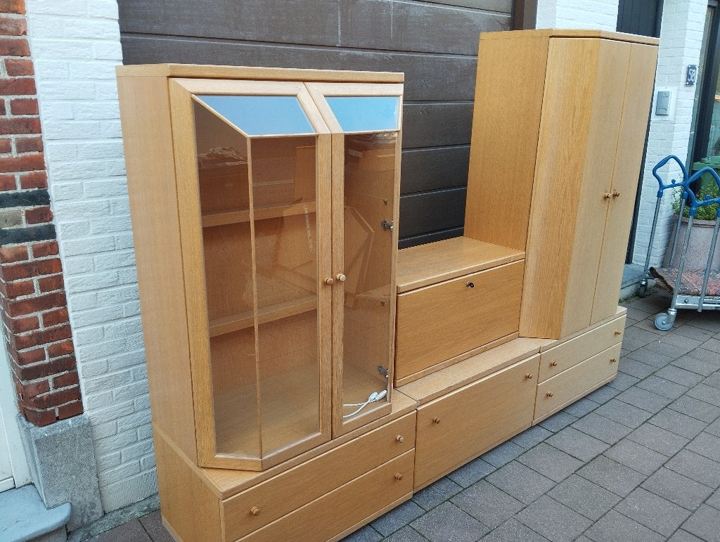 Hulsta vintage modulair kastensysteem jaren 80, Ophalen, Gebruikt, Met deur(en), 100 tot 150 cm