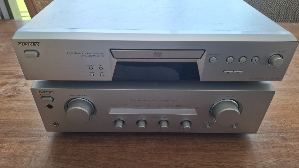 Sony TA-FE370 versterker + gratis cd-speler, Gebruikt, Ophalen of Verzenden, 60 tot 120 watt, Sony