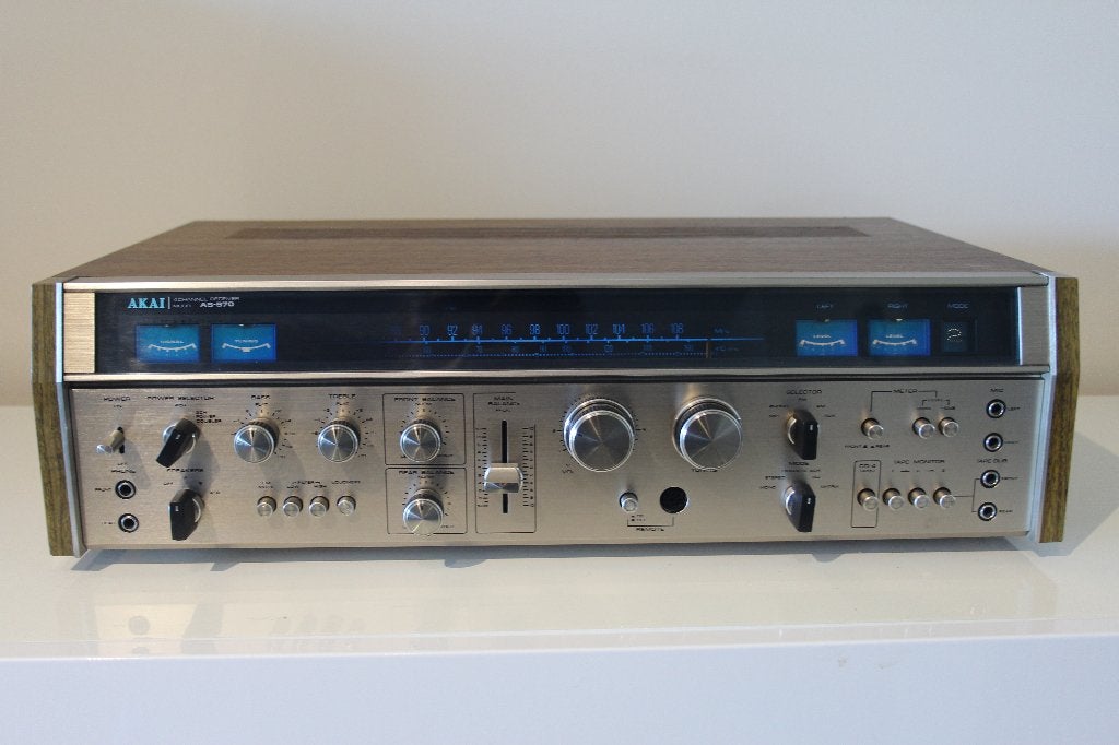 Akai receiver AS970, Ophalen, Zo goed als nieuw, Stereo, Minder dan 60 watt