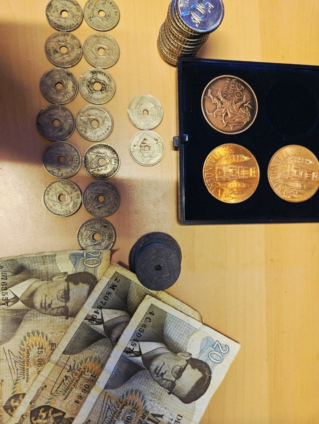 Verschillende Belgische munten te koop, Ophalen