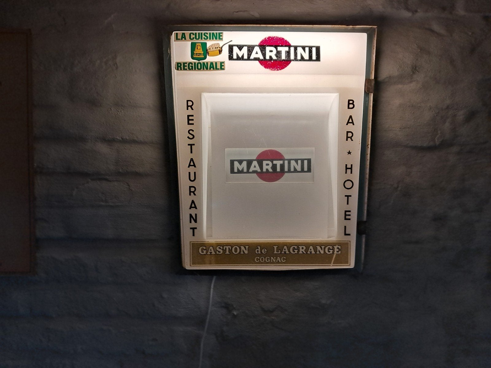 Martini lichtreclame, Verzamelen, Ophalen of Verzenden, Gebruikt, Lichtbak of (neon) lamp