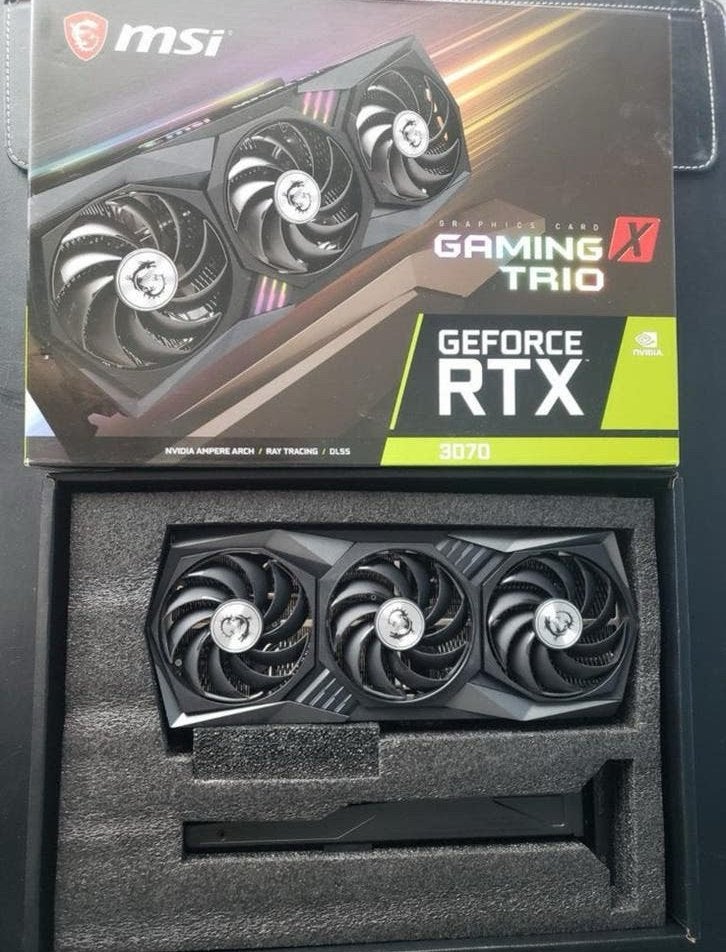 MSI Geforce RTX 3070 Gaming X Trio - Grafische kaart GPU, Computers en Software, Ophalen, GDDR6, PCI-Express 4, Zo goed als nieuw