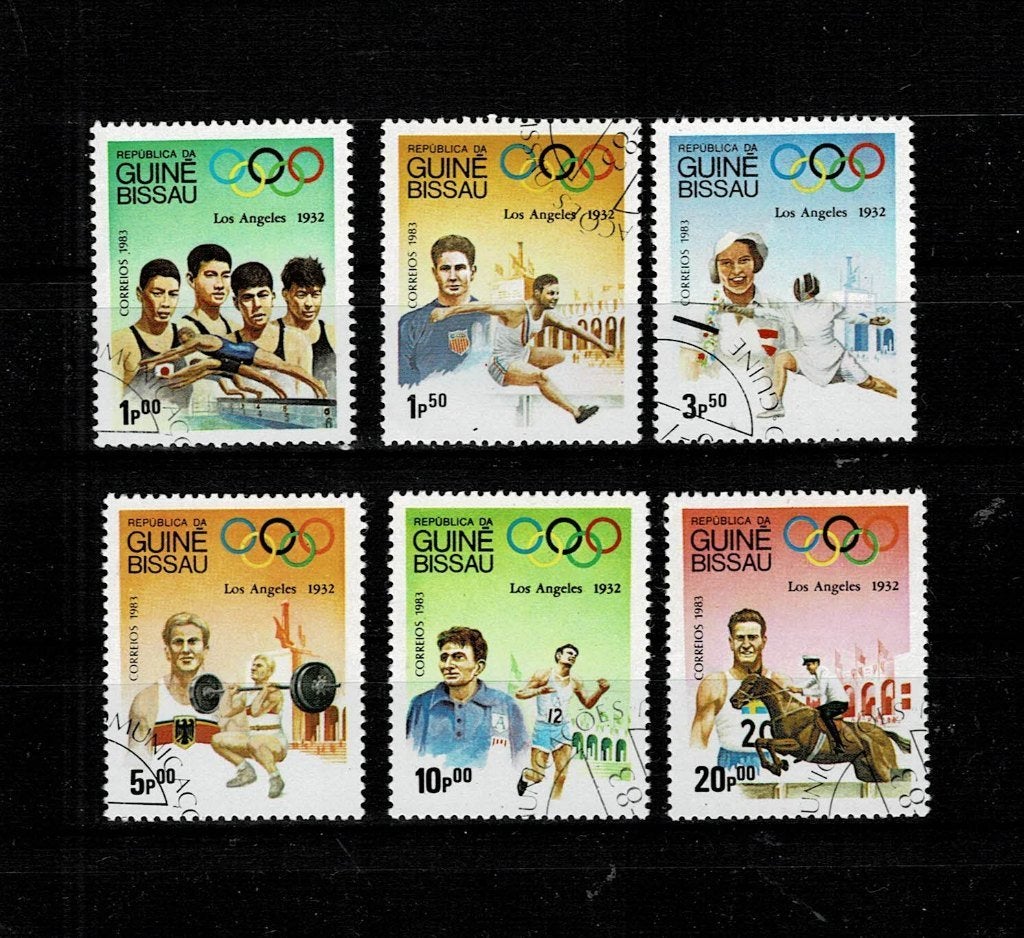 AFRIQUE GUINÉE-BISSAU JEUX OLYMPIQUES 6 TIMBRES OBLITERES, Timbres & Monnaies, Enlèvement, Autres pays, Affranchi