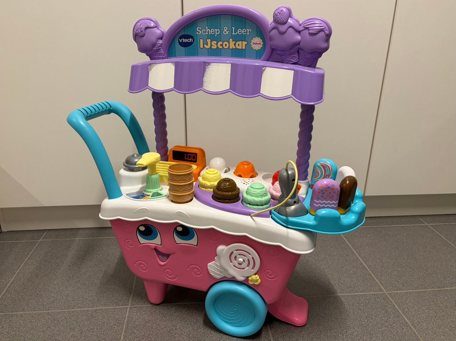 Vtech Schep & Leer Ijscokar, Kinderen en Baby's, Ophalen, Zo goed als nieuw