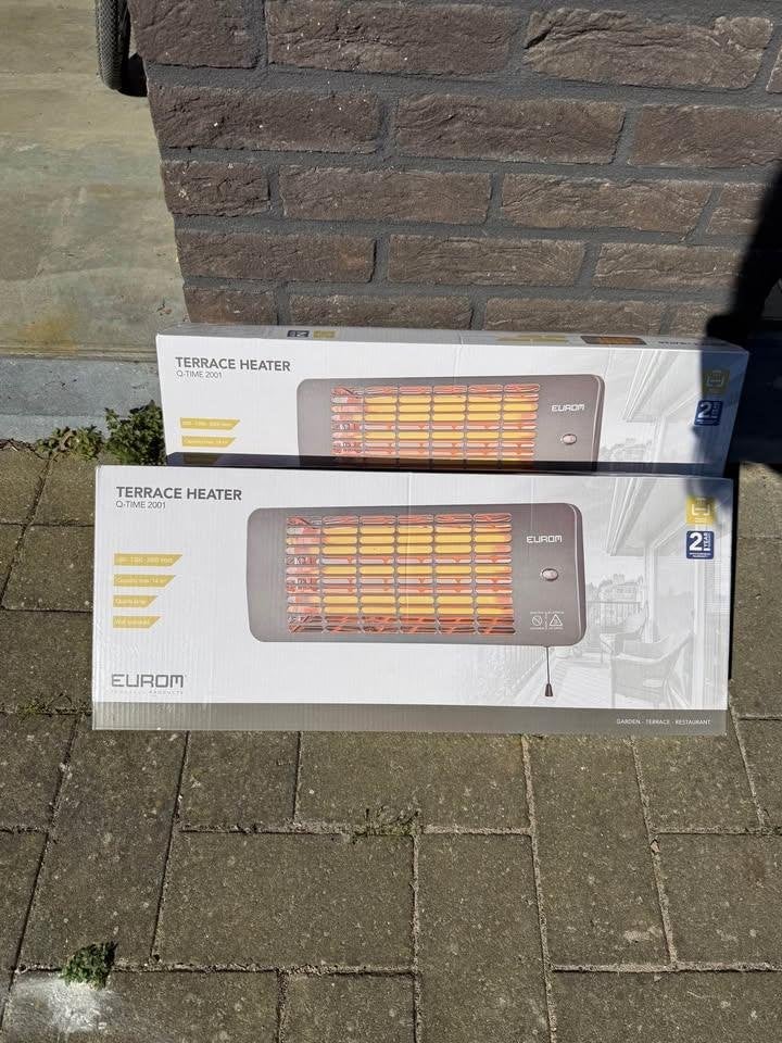 Radiateur de terrasse (2 pièces, nouveau dans la boîte), Jardin & Terrasse, Enlèvement, Neuf, Électrique, Mur