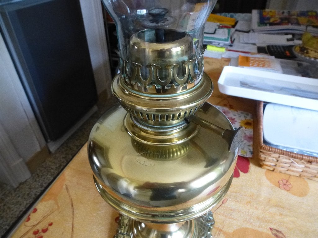Lampe à huile vintage L&B (Lempereur & Bernard ), Enlèvement