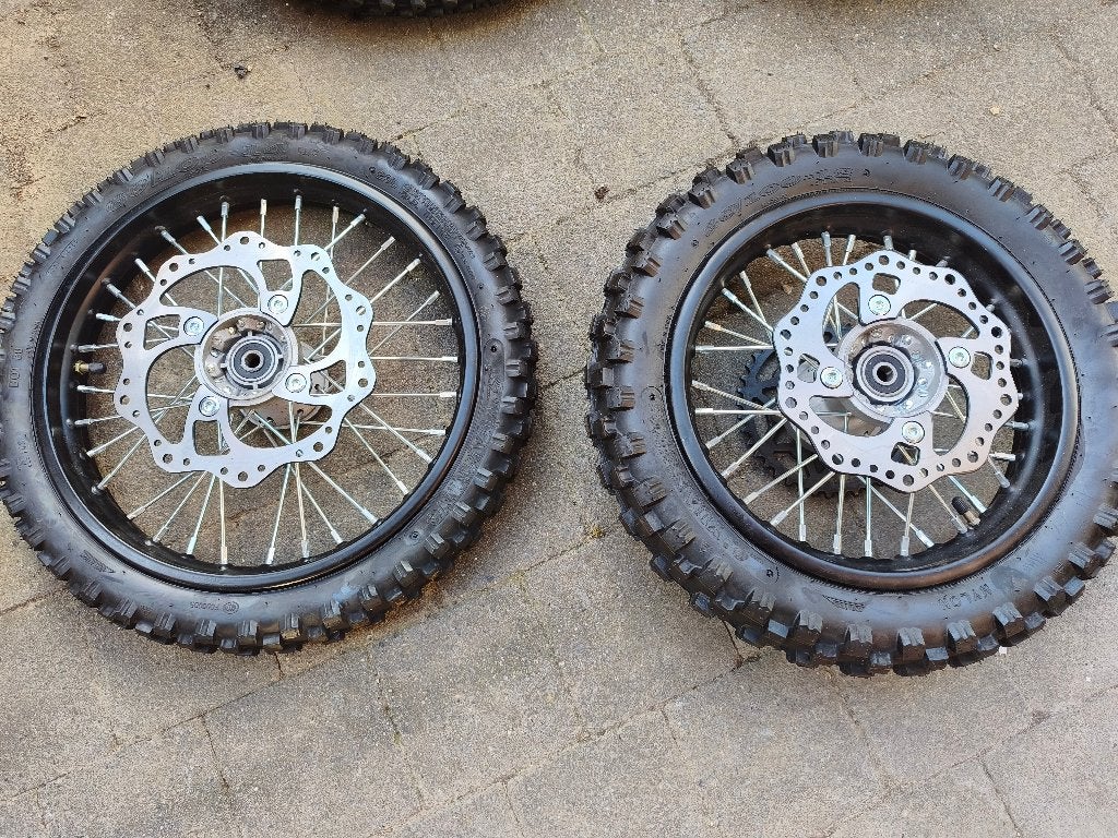 Paire roue pitbike cross 14/12 neuf, Motos, Enlèvement, Neuf