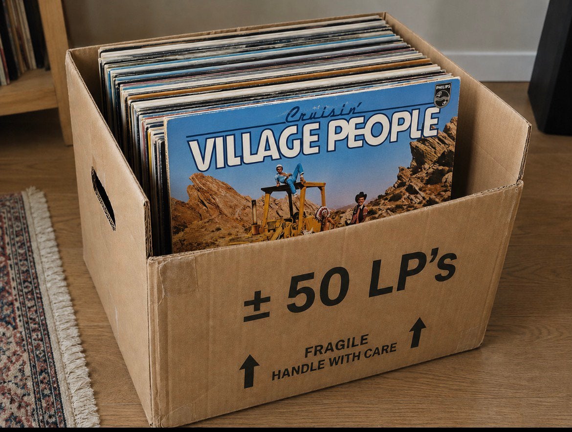 Boîte de 50 disques vinyles en bon état, Enlèvement ou Envoi, Utilisé