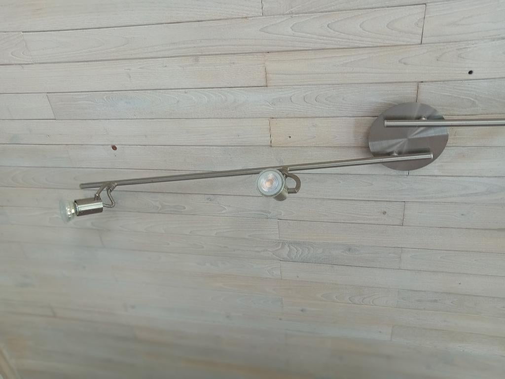 Zilverkleurige plafond of -wandspot, Ophalen, Metaal of Aluminium, Zo goed als nieuw, Modern