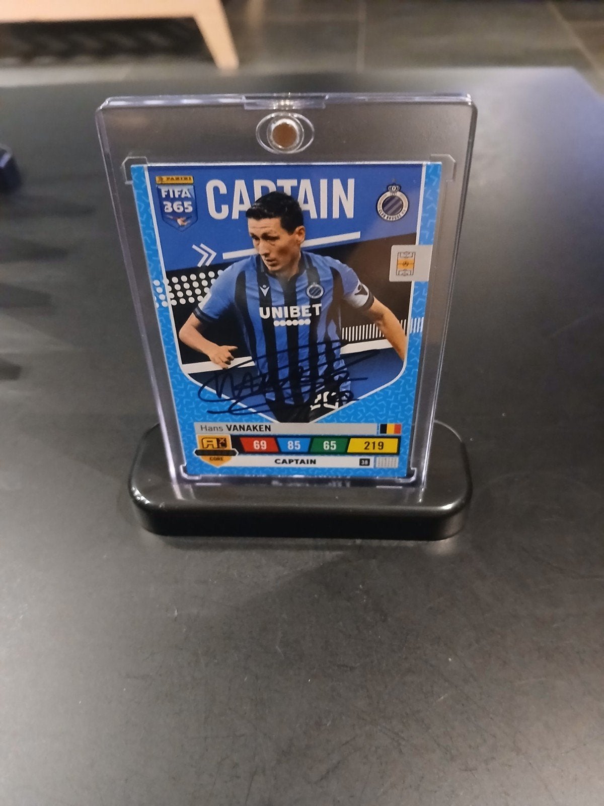 Club Brugge Hans Vanaken Gesigneerde Panini Kaart, Verzamelen, Ophalen of Verzenden