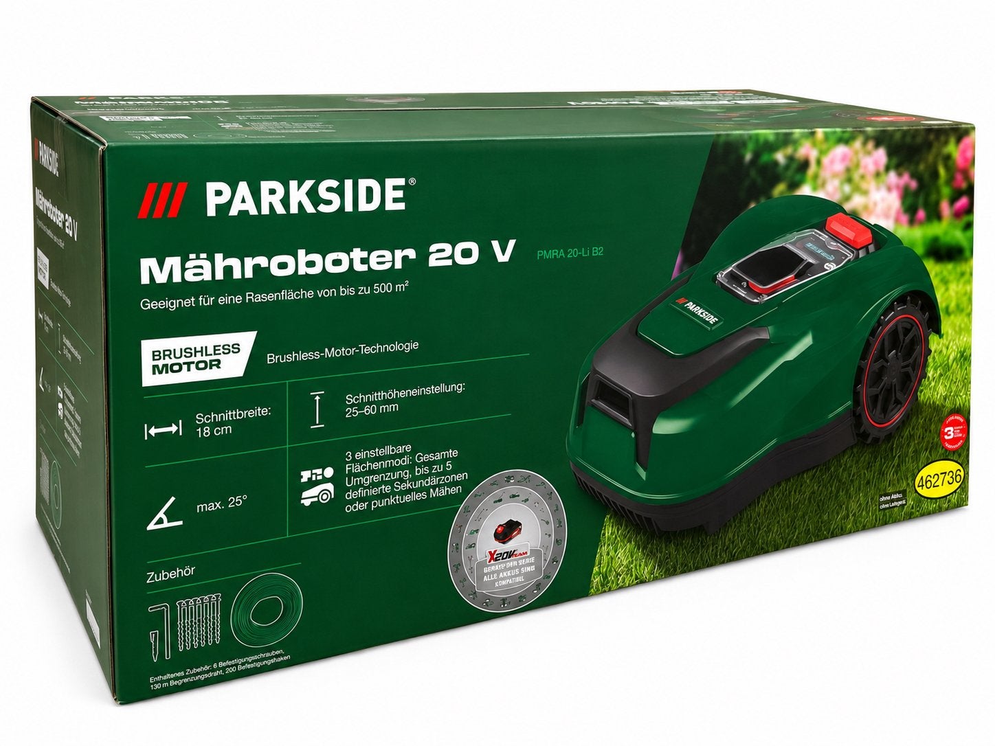 Robot tondeuse PARKSIDE 20V – État neuf / Très peu servi, Jardin & Terrasse, Tondeuses à gazon, Enlèvement, Comme neuf