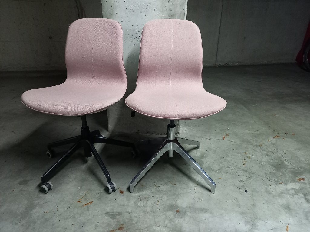 Bureaustoelen Langfjall Ikea, Maison & Meubles, Chaises de bureau, Utilisé, Chaise de bureau, Rose, Ergonomique, Enlèvement