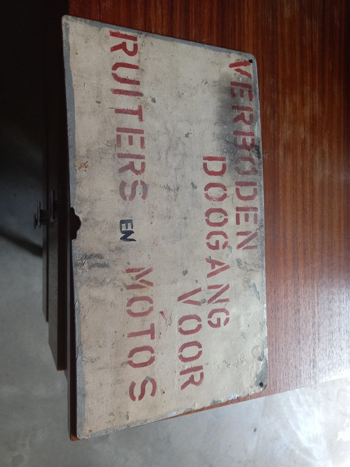 Metalen reclamebord ., Ophalen, Reclamebord