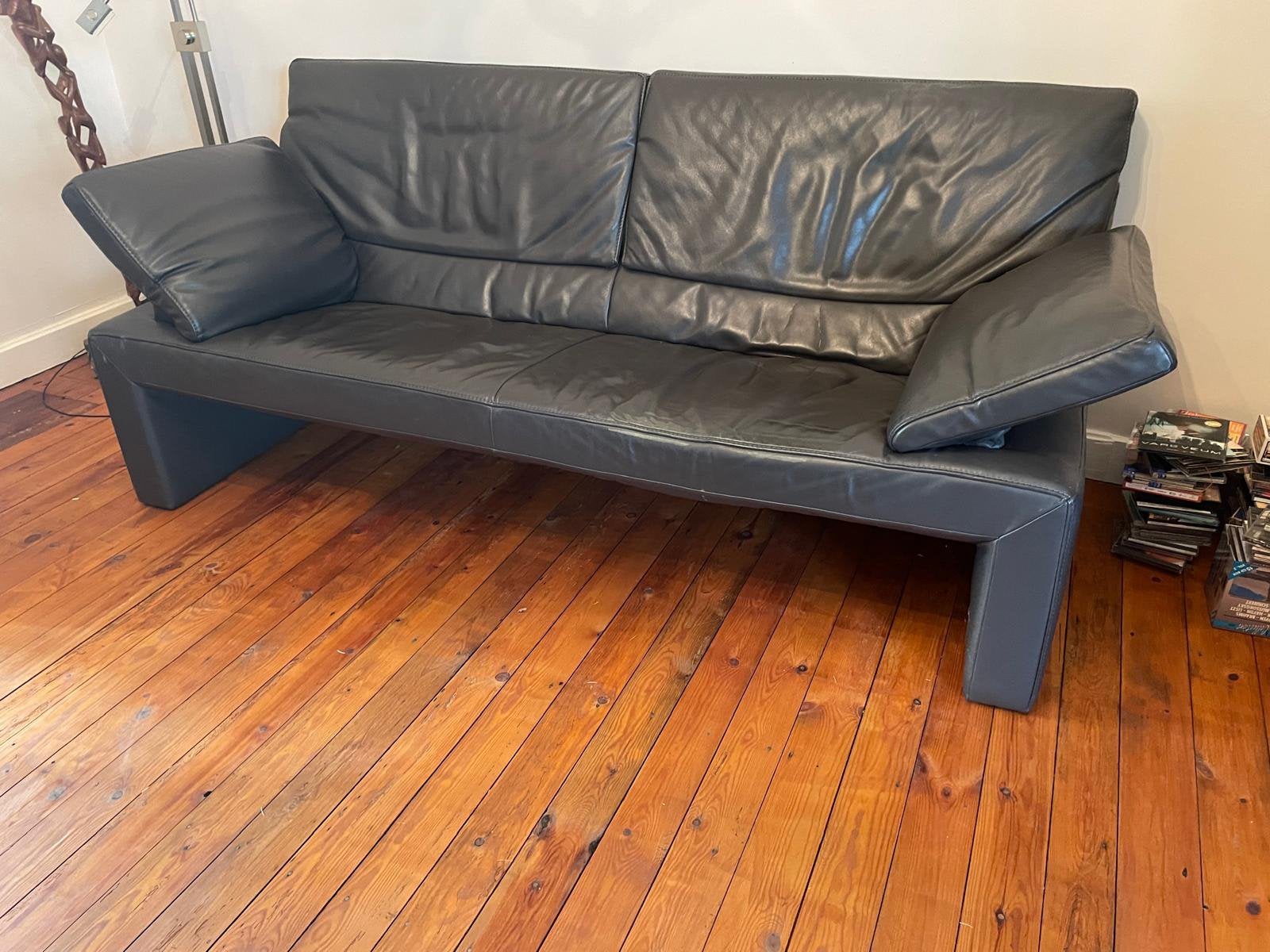 JORI Linea design zetel in leder – Jean-Pierre Audebert, Huis en Inrichting, Ophalen, Gebruikt, 150 tot 200 cm, Rechte bank