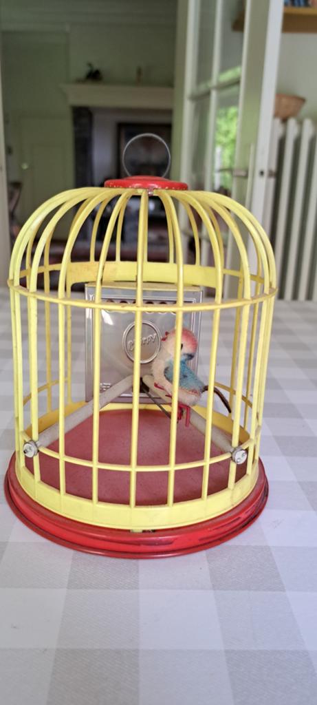 Chirpy vogelkooi met originele doos., Antiek en Kunst, Ophalen