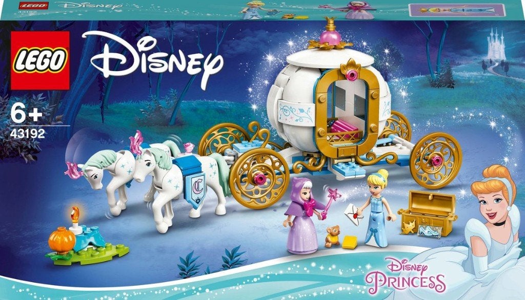 Lego 43192 Cinderella's Royal Carriage Disney Princess, Lego, Nieuw, Ophalen of Verzenden, Disney