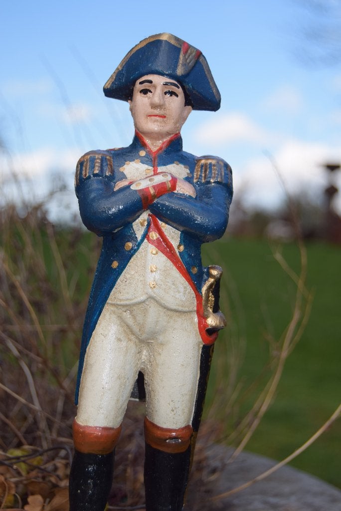 Statue Napoléon en fonte polychrome, Brocante, Enlèvement ou Envoi, Utilisé, Multicolore