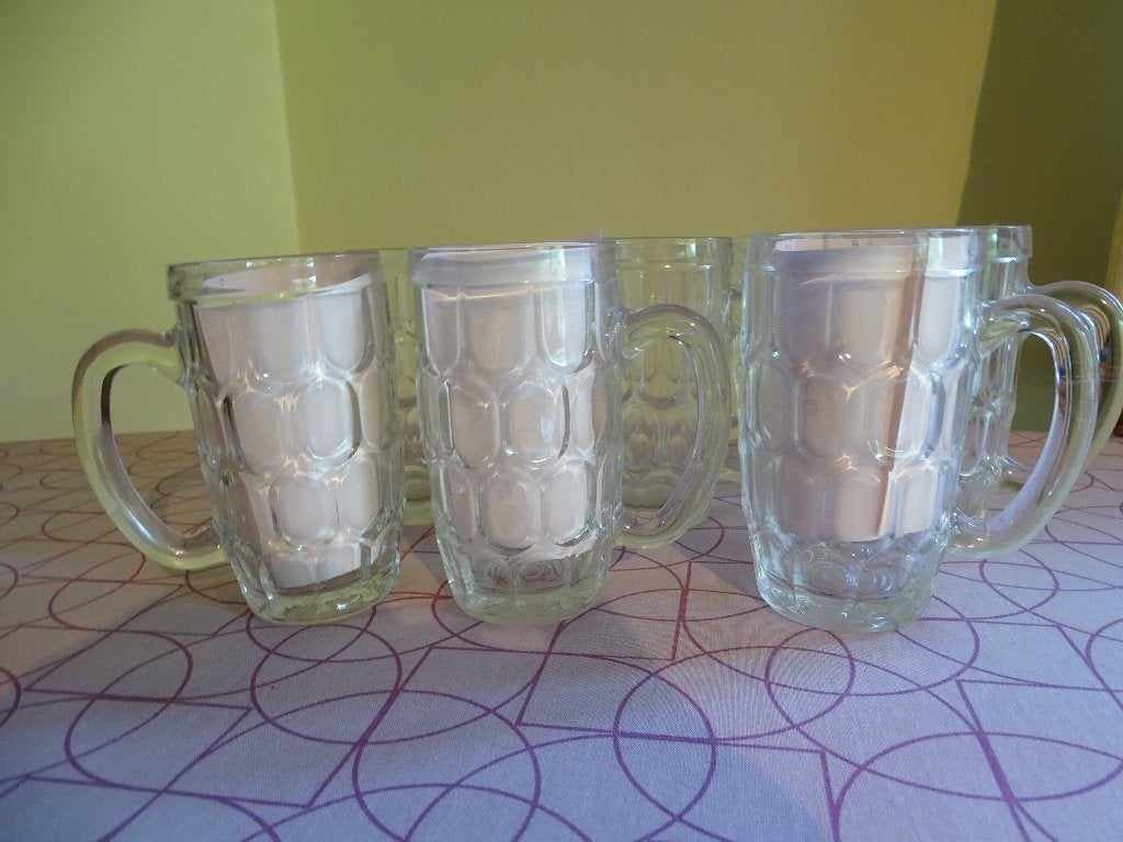 11 nieuwe glazen bierpotten., Ophalen of Verzenden, Nieuw