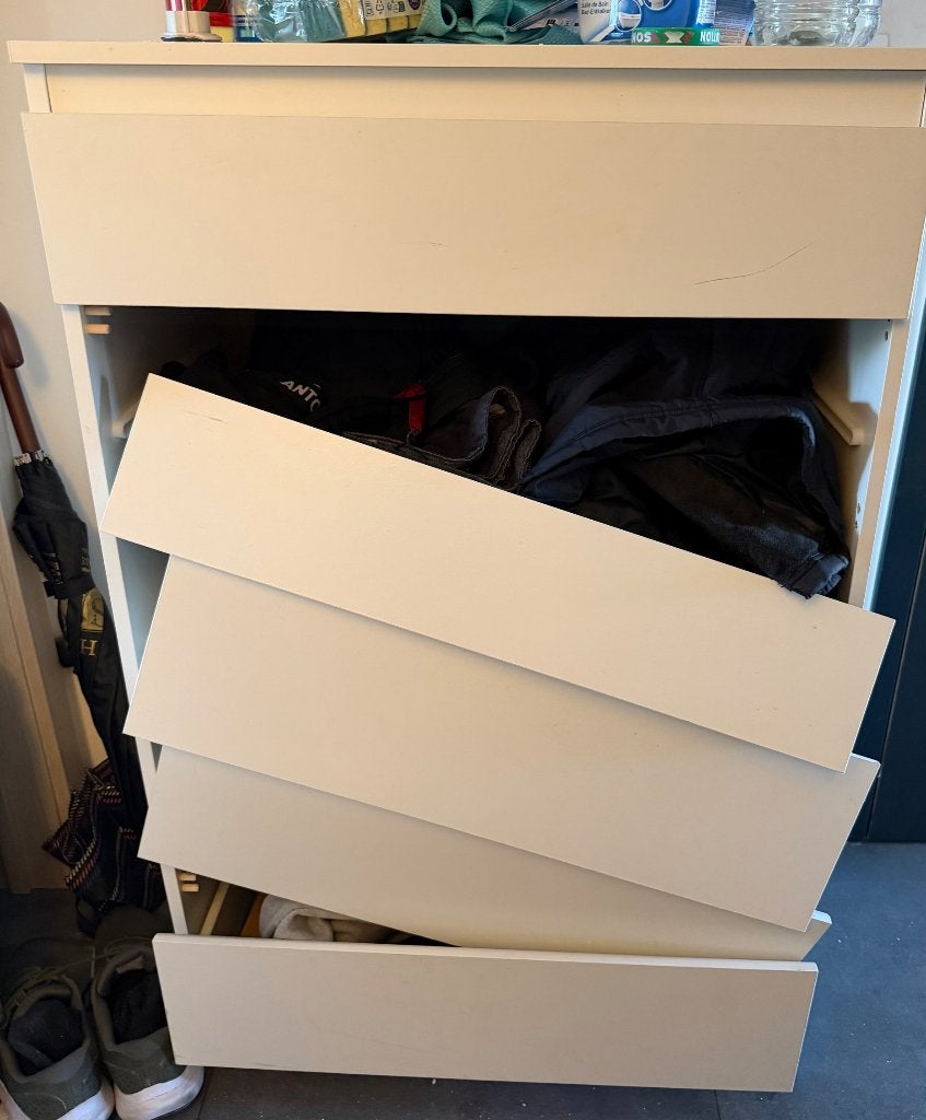 Commode IKEA, Maison & Meubles, 25 à 50 cm, 5 tiroirs ou plus, Enlèvement, Utilisé