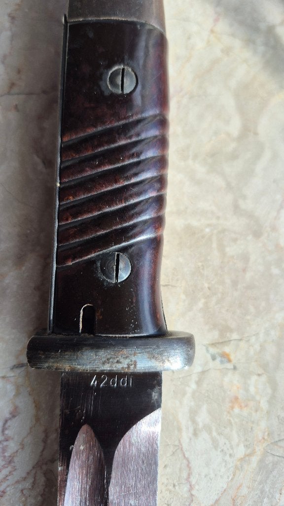 Wehrmacht/SS K98 bayonet ddl 1942 nummergelijk, Verzamelen, Ophalen of Verzenden