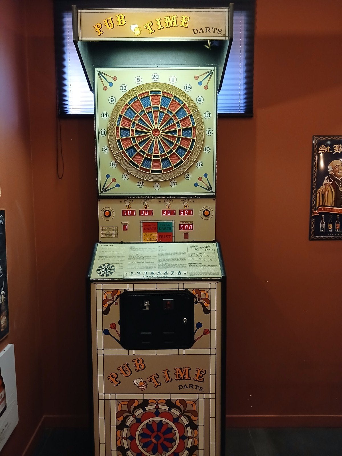 Borne de fléchettes MERIT PUB TIME DARTS, Ophalen, Gebruikt, Met sleutels
