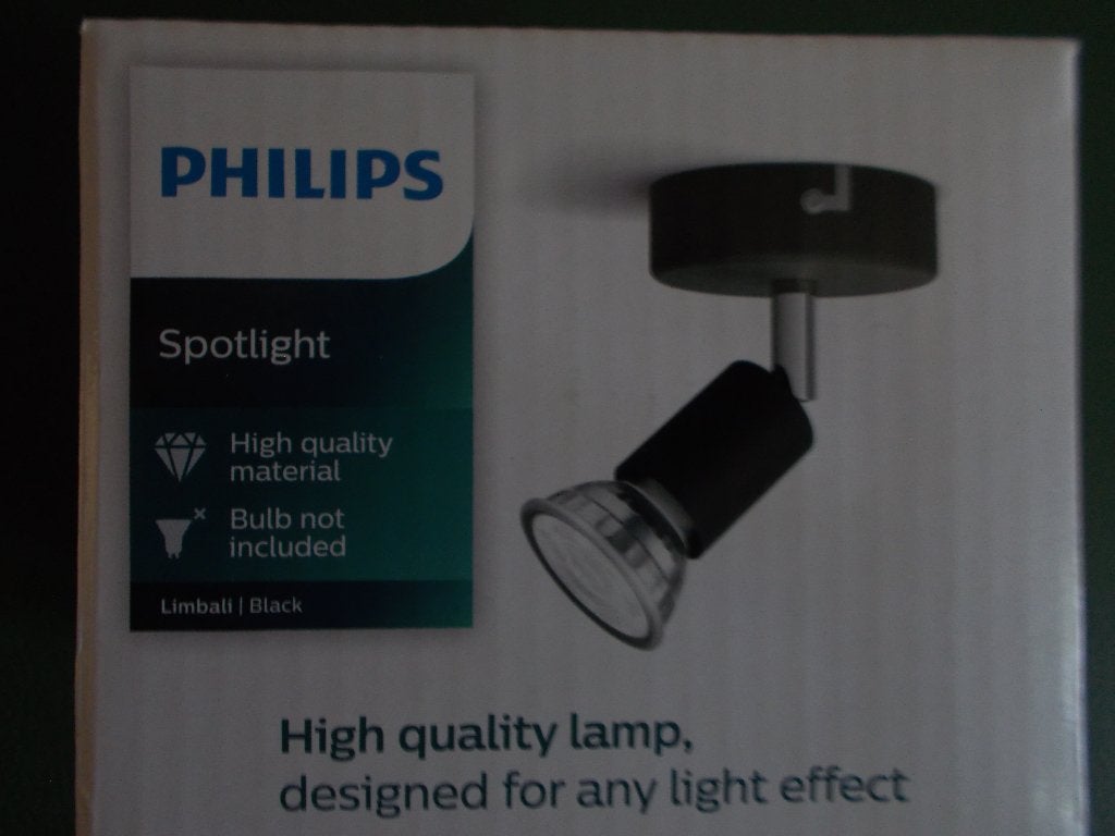 NIEUW Philips ledspot GU10 fitting 6 verpakkingen zwart 1wit, Maison & Meubles, Lampes | Spots, Neuf, GU10, Compatible montage au plafond