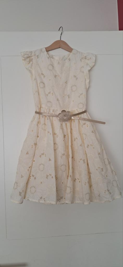 Belle robe de soirée taille 128 - Dentelle et tulle nude ou, Enlèvement ou Envoi