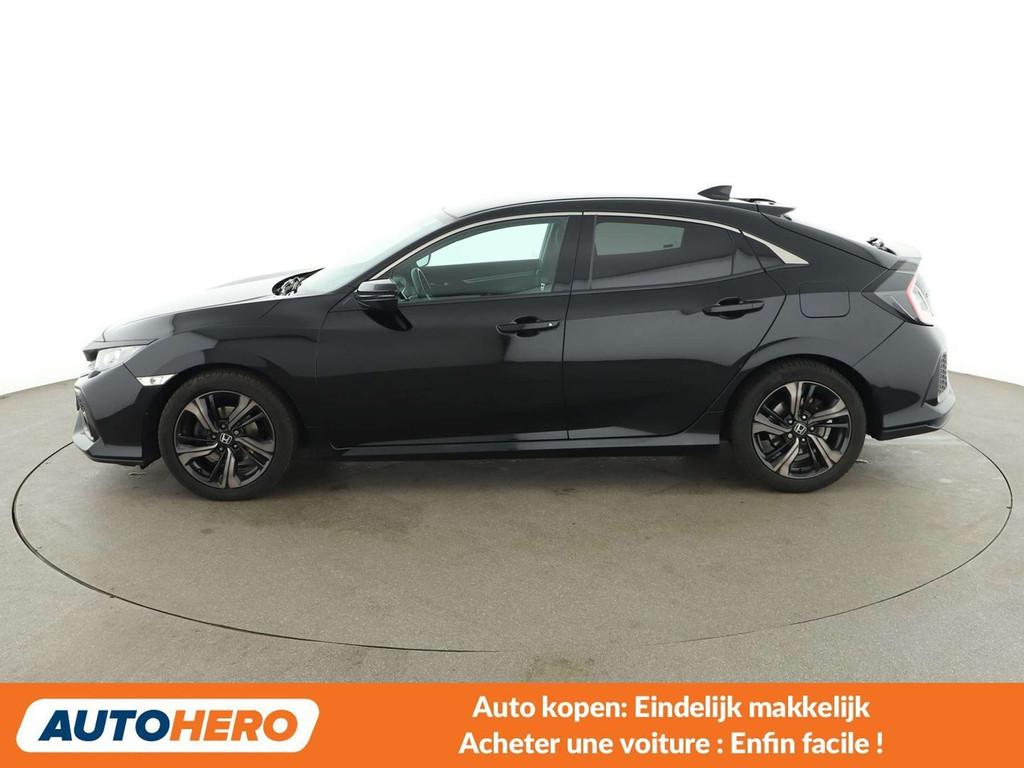 Honda Civic 1.0 VTEC Elegance (bj 2017), Auto's, Voorwielaandrijving, Stof, Gebruikt, Zwart