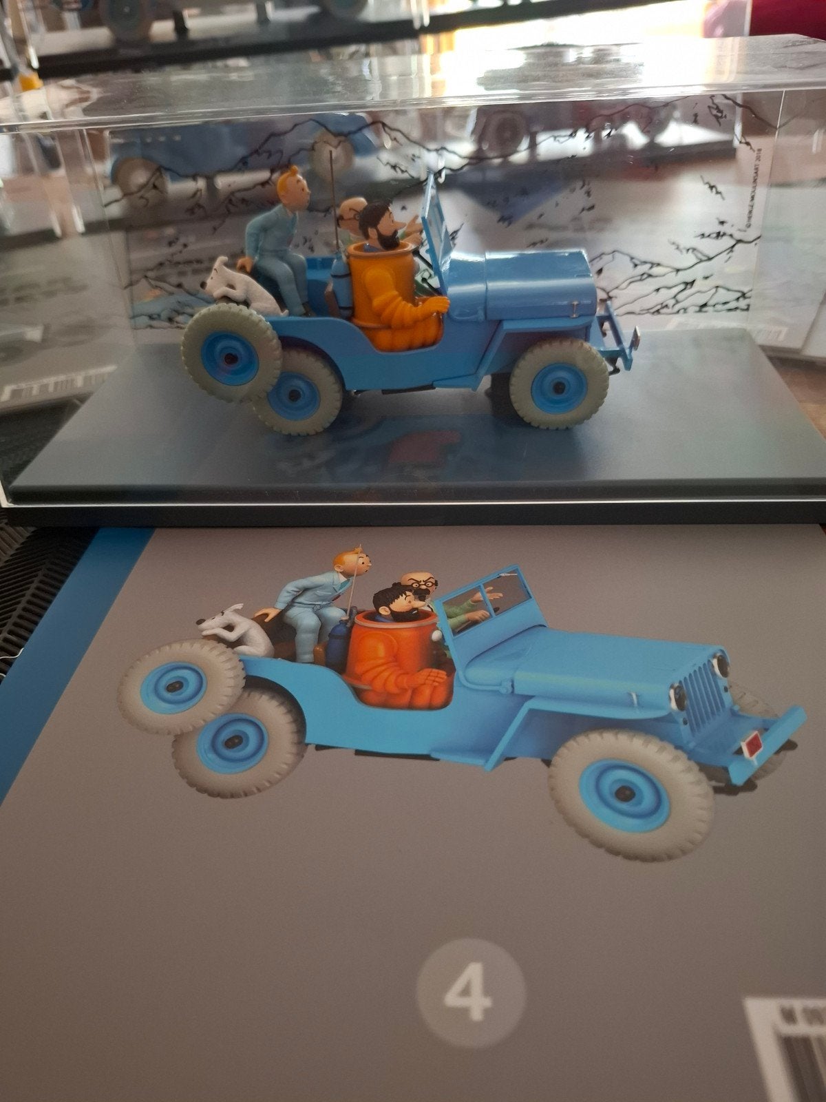 Voiture Tintin 1/24 - N4 La Jeep Bleue (Objectif Lune) - Of, Collections, Enlèvement