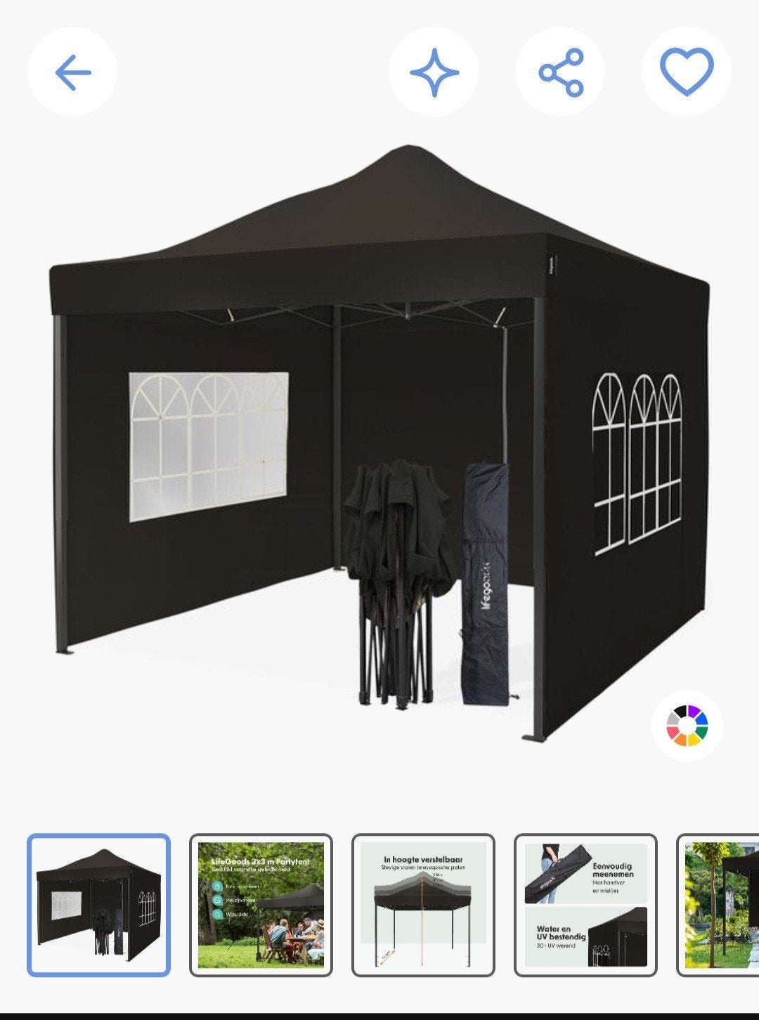 PARTYTENT, Ophalen, Partytent, Opvouwbaar