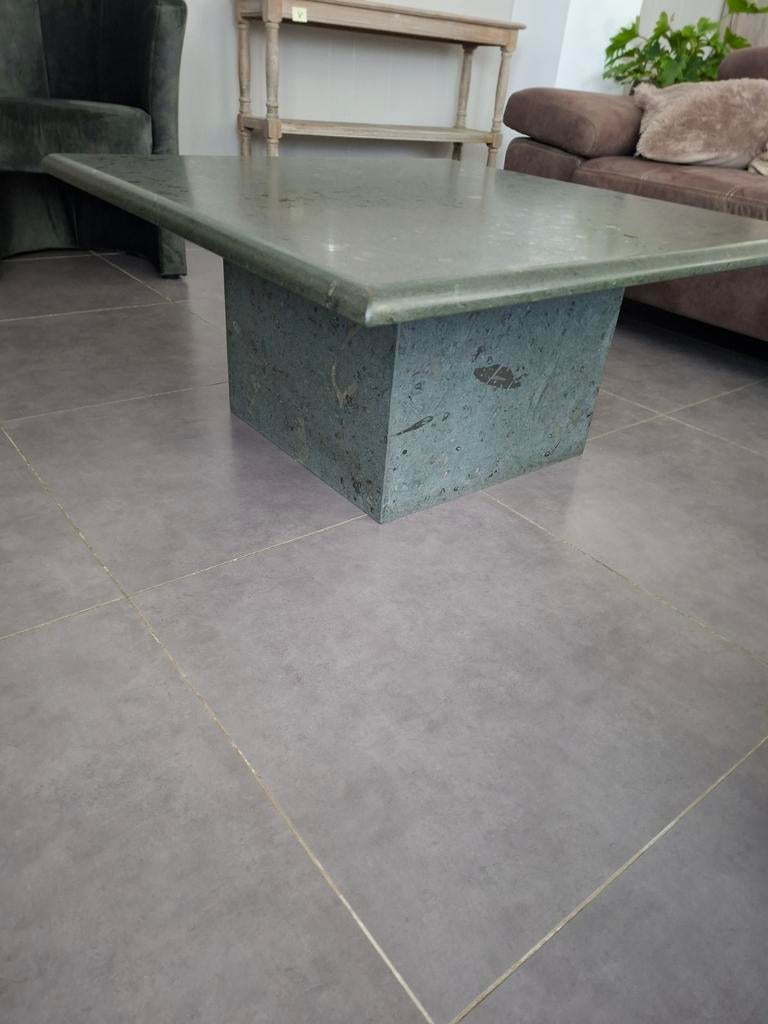 Salontafel in natuursteen. 1m op 1m, Ophalen, Overige materialen, 50 tot 100 cm, Vierkant