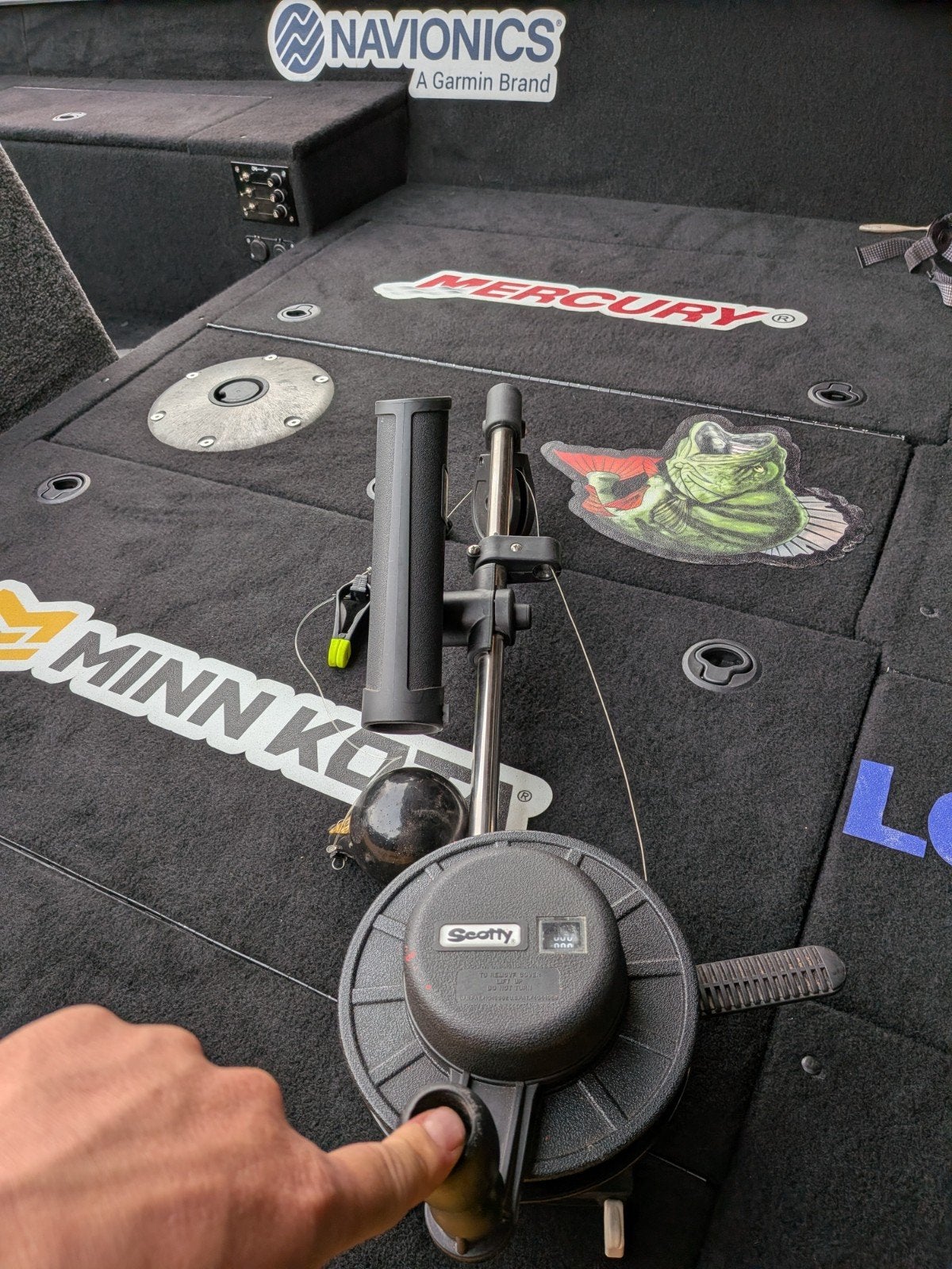 Scotty Depthmaster met Rod Holder &  Clamp Mount, Ophalen