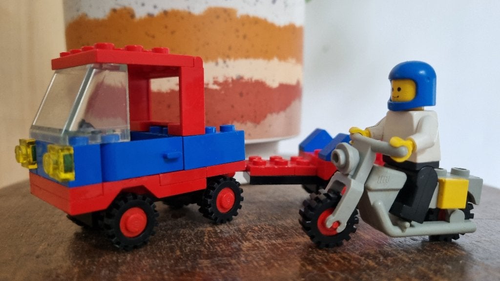Vintage Legoland set 6654 Motorfietsvervoer, Gebruikt, Lego, Ophalen of Verzenden, Complete set