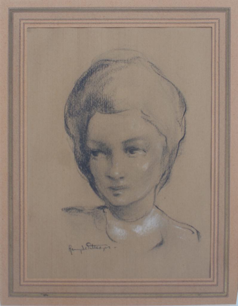 Remy De Pillecyn (1920-1986): Vrouwenportret (49 x 58 cm), Antiek en Kunst, Ophalen of Verzenden